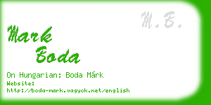 mark boda business card